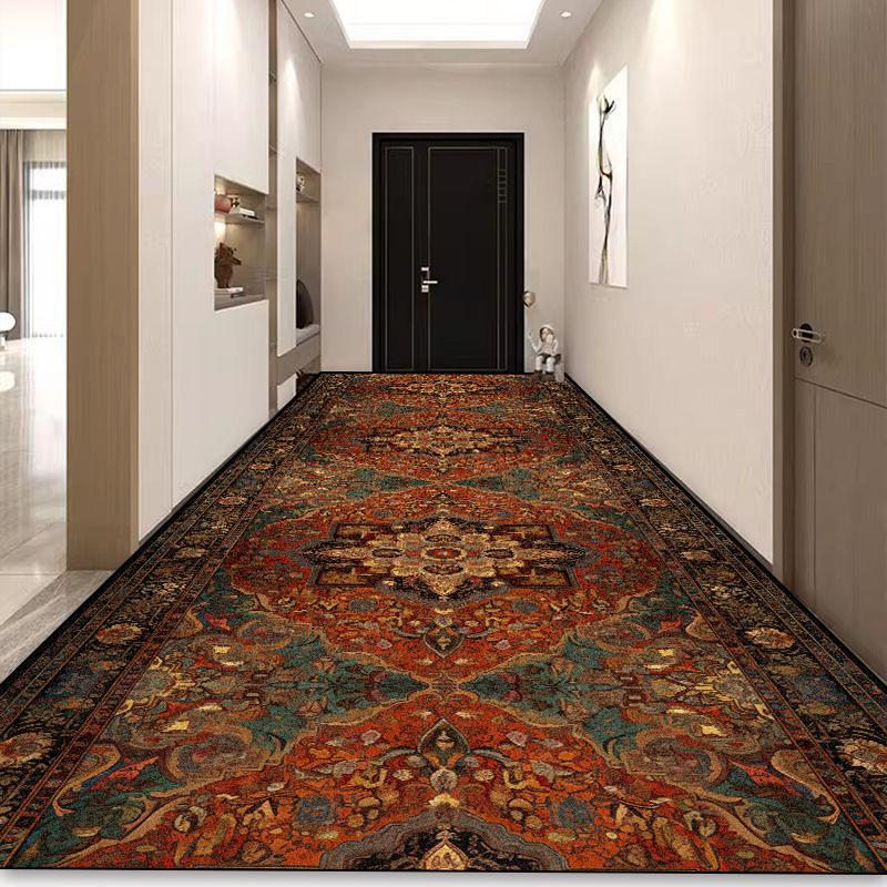 Böhmischer Langer Flur Teppich Luxus Persische Dekoration Flur Teppich Rutschfest Einfache Reinigung Fußmatte Treppenläufer Teppiche