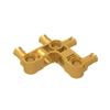 50g Compatible 55615 Small Particle MOC Right Angle Connector, 4x4 Vertical Four Studs, Three Holes Accessory