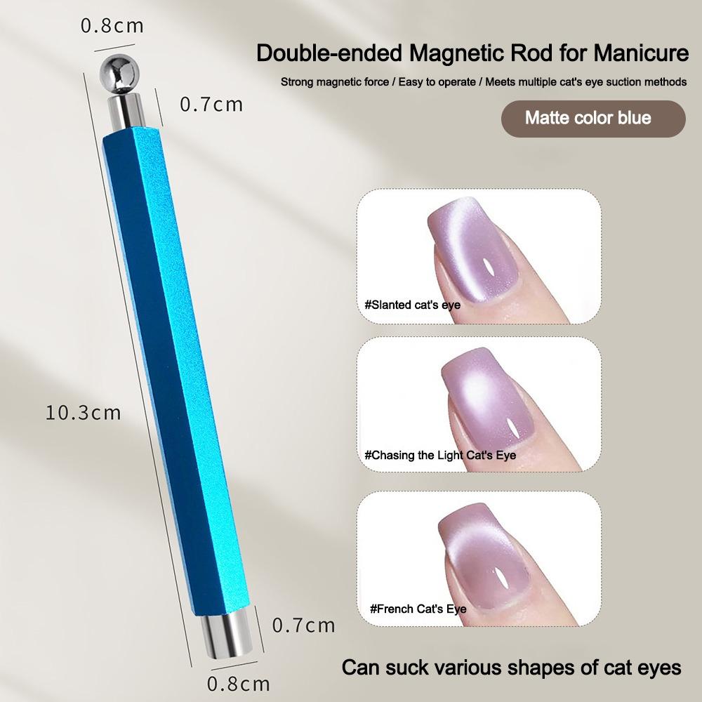 Double-head Magnet Pen With Nail Magnetic Stick Magnetic Ball Cat Eye Gel Pen Aluminum Alloy Handle Multi-function