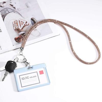 Stylish Rhinestone Lanyards Durable Lanyard Keychain Holder Accessories Neck Badge Lanyards