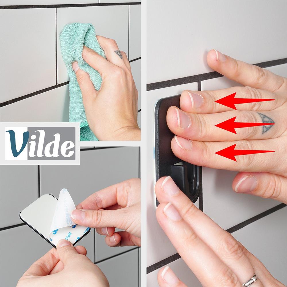 Silicone Toilet Brush, Bathroom, Wall-mounted, Hanging, Self-adhesive