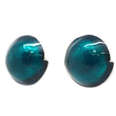 [Q8764] - Ördek Mavisi 'Nora' Tasarımcı Küpeler - 15 mm