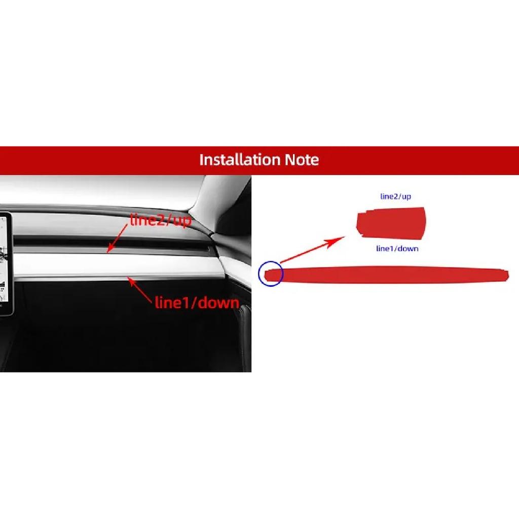 Betterhumz Car Dashboard Trim Sticker For Tesla Model Y 2020 2021 2022 2023 Door Panel Side Wrap Made of Alcantara Accessories