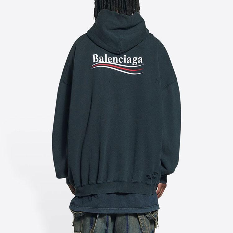 Balenciaga Sweatshirt Loose Fit Unisex Black 620973TKVI99034
