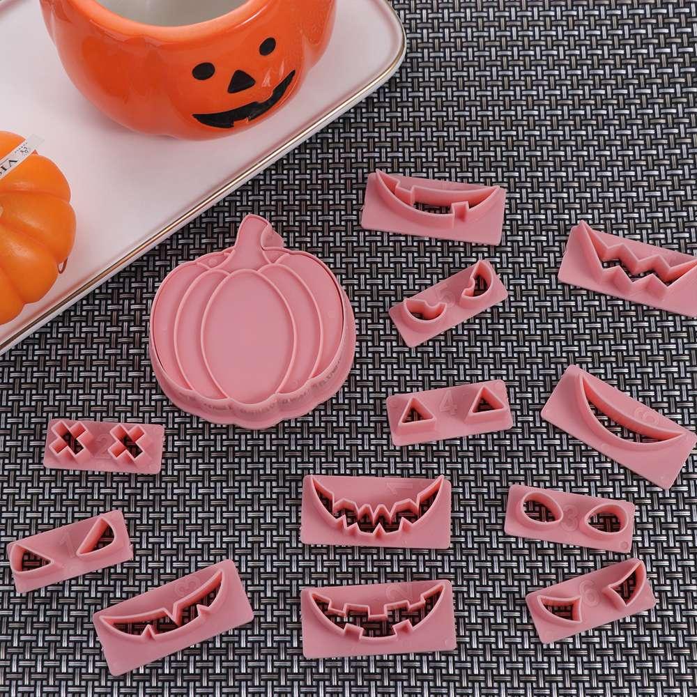 

Plastics Pumpkin Cookie Cutter Grimace Pumpkin Pumpkin Biscuit Embosser Halloween