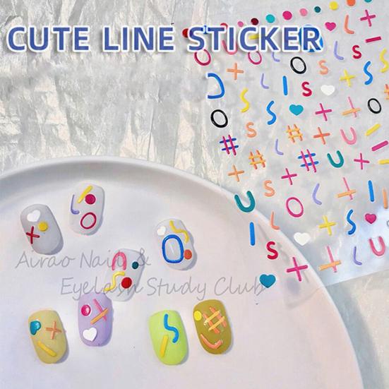 

Декоративная наклейка для маникюра, милый аксессуар для ногтей