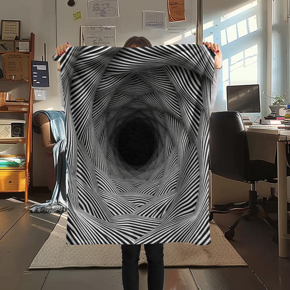 

1 шт. Визуальные эффекты Печатное фланелевое одеяло, Высокое качество, Удобное для всех сезонов, Домашний декор, Тепло и комфорт 80cm x 120cm