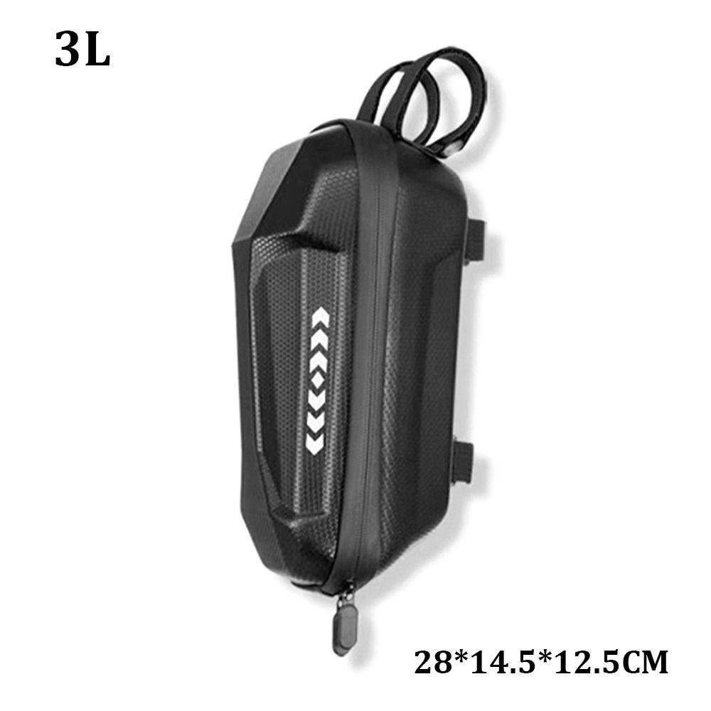 Trendy 2-4L Electric Scooter Front Bag EVA Hard Shell Handlebar Hanging Bag Waterproof Reflective Storage Case