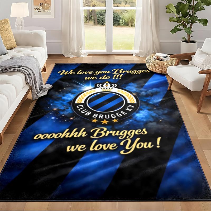 Club Brugge KV Carpet Door Mat for Living Room or Bedroom Protective Mat Under Chair Office Decoration Christmas Gift Birthday Present