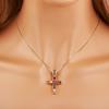 Nidin Hot Sale Square Shape Zircon Jesus Cross Pendant Necklace For Female Male Daily Party Charm Jewelry Wholesale Accessories