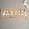 Jute Burlap Bunting Rustic Just Married Mr Mrs Wedding Banner Garland Party Flags Candy Bar Decoration Event Supplies