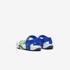 Anta Kids Starfish Synthetic Leather Comfortable Casual Non-Slip Shock Absorbing Low-Top Walking Shoes Baby Shoes Blue Green White 312420071-3