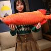 Fisch Plüschkissen Weiche Rückenlehne Goldener Arowana Roter Karpfen Puppe Plüschtiere Begleiter Schlaf Stofftier Meerestier Simulation Fisch
