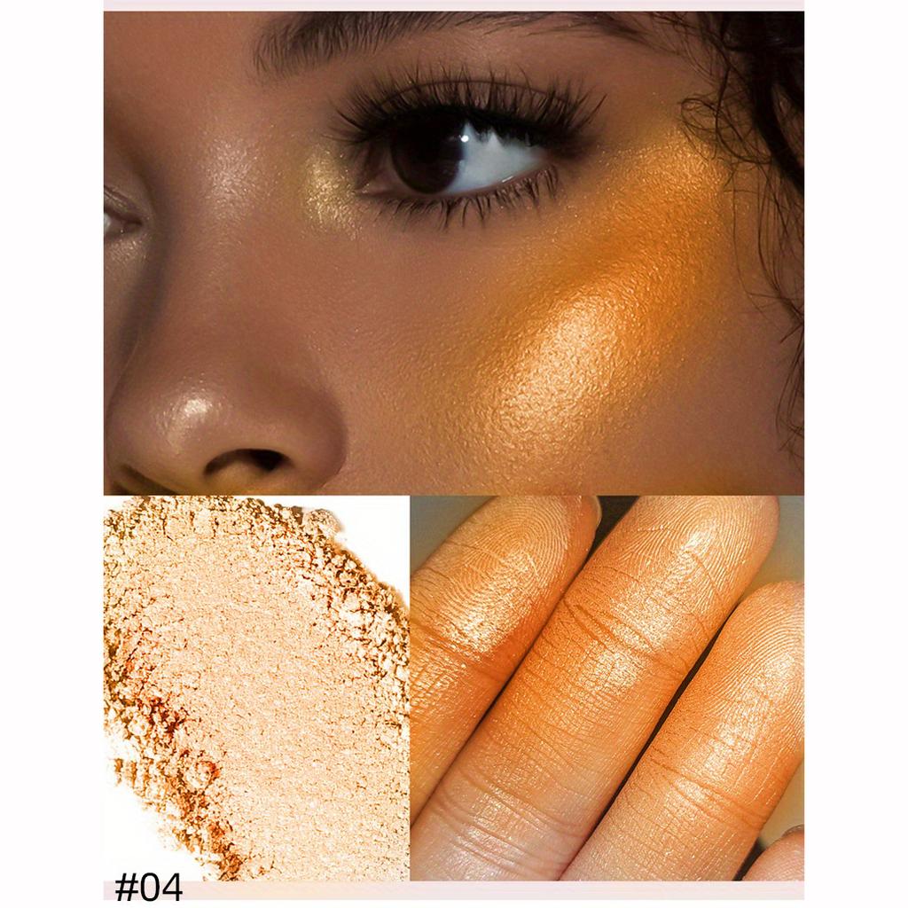 Rose Diamond Highlighter Powder Palette, Blush Palette Face Highlighting Contouring, Pearlescent Eyeshadow Highlighter, Makeup Gift for Women