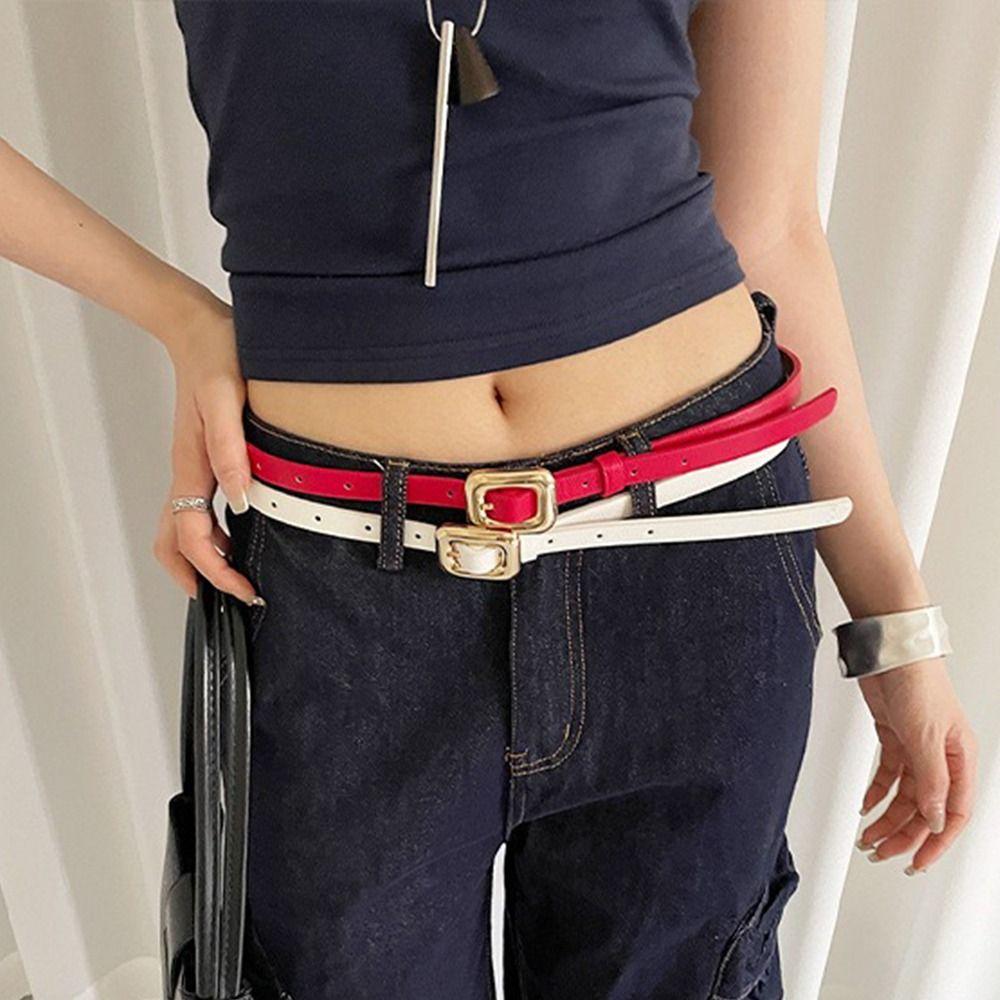 Thin Y2k Waist Belt Designer Dress Jeans Belt Ins Style Women's Belt  Spicy Girls