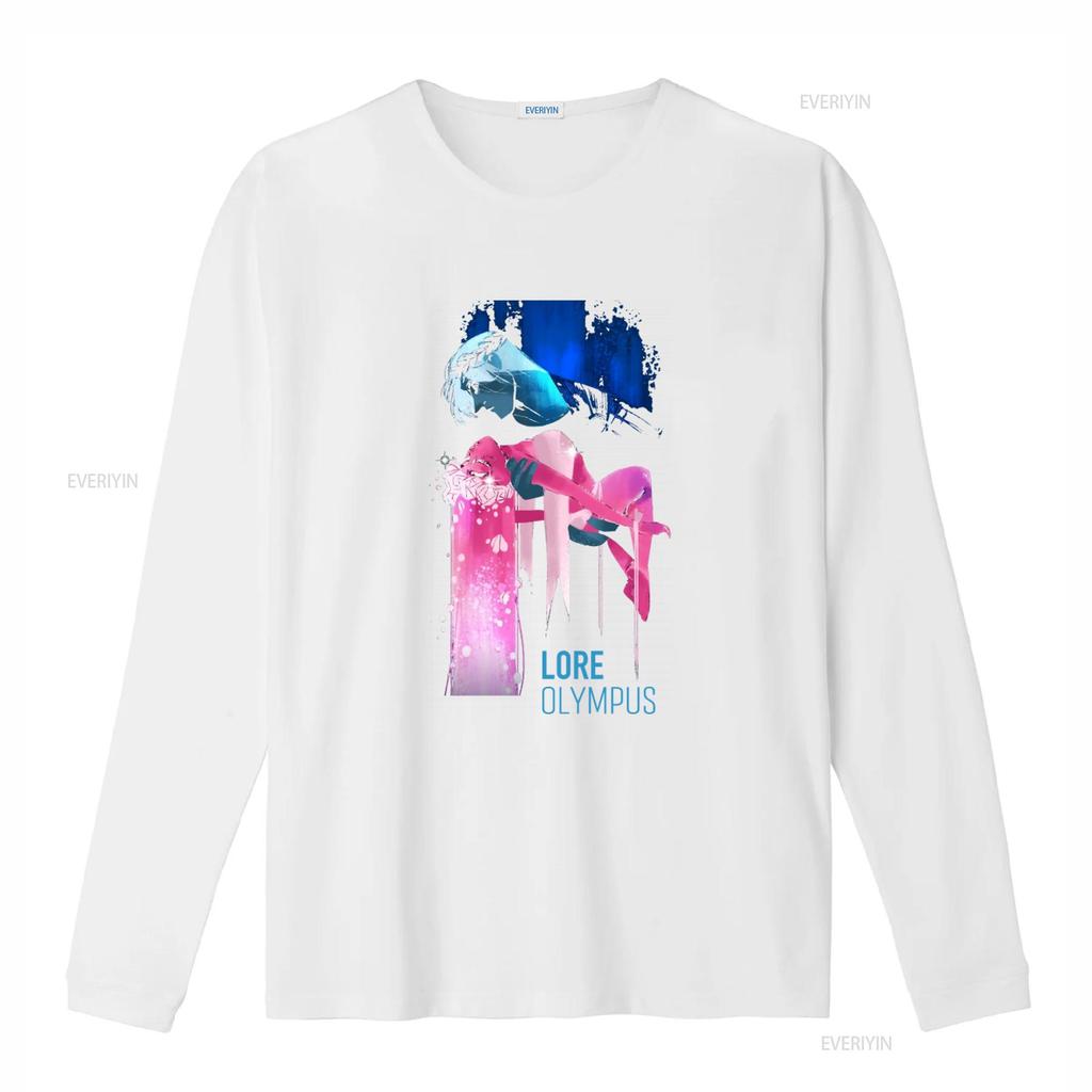 AOL Lore Olympus Hades Persephone Print Boyfriend Fit Girls T Shirt vintage Washed designer clothes graphic Comfortable