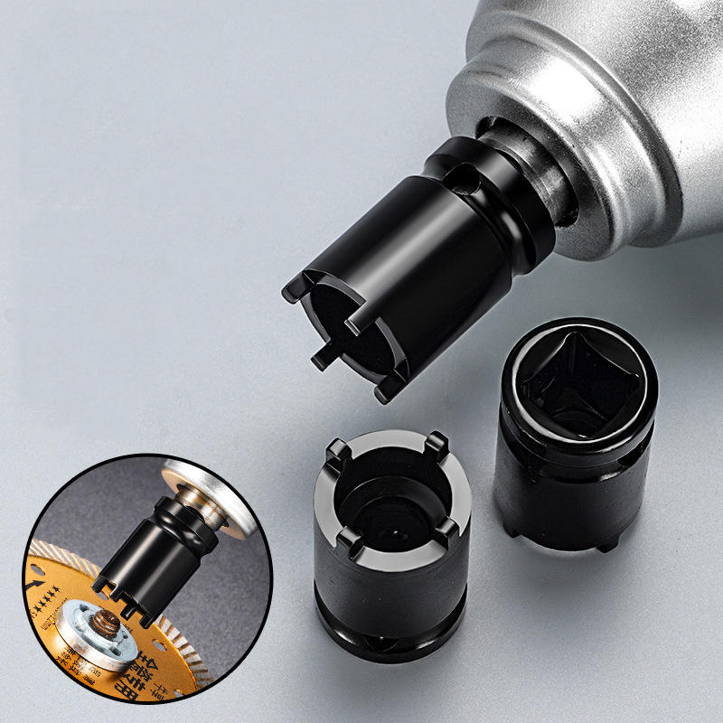 Multifunction Angle Grinder Socket Electric Wrench 4 Pronged Spanner for Quick Flange Nut Removal Power Tool Maintenance