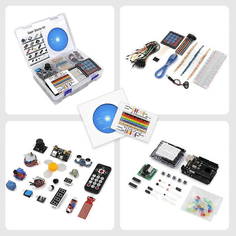 Super Starter Learning Kit for UNO R3 Development Board Super Starter Kit RFID Upgrade Kit Tutorial Learning Kit