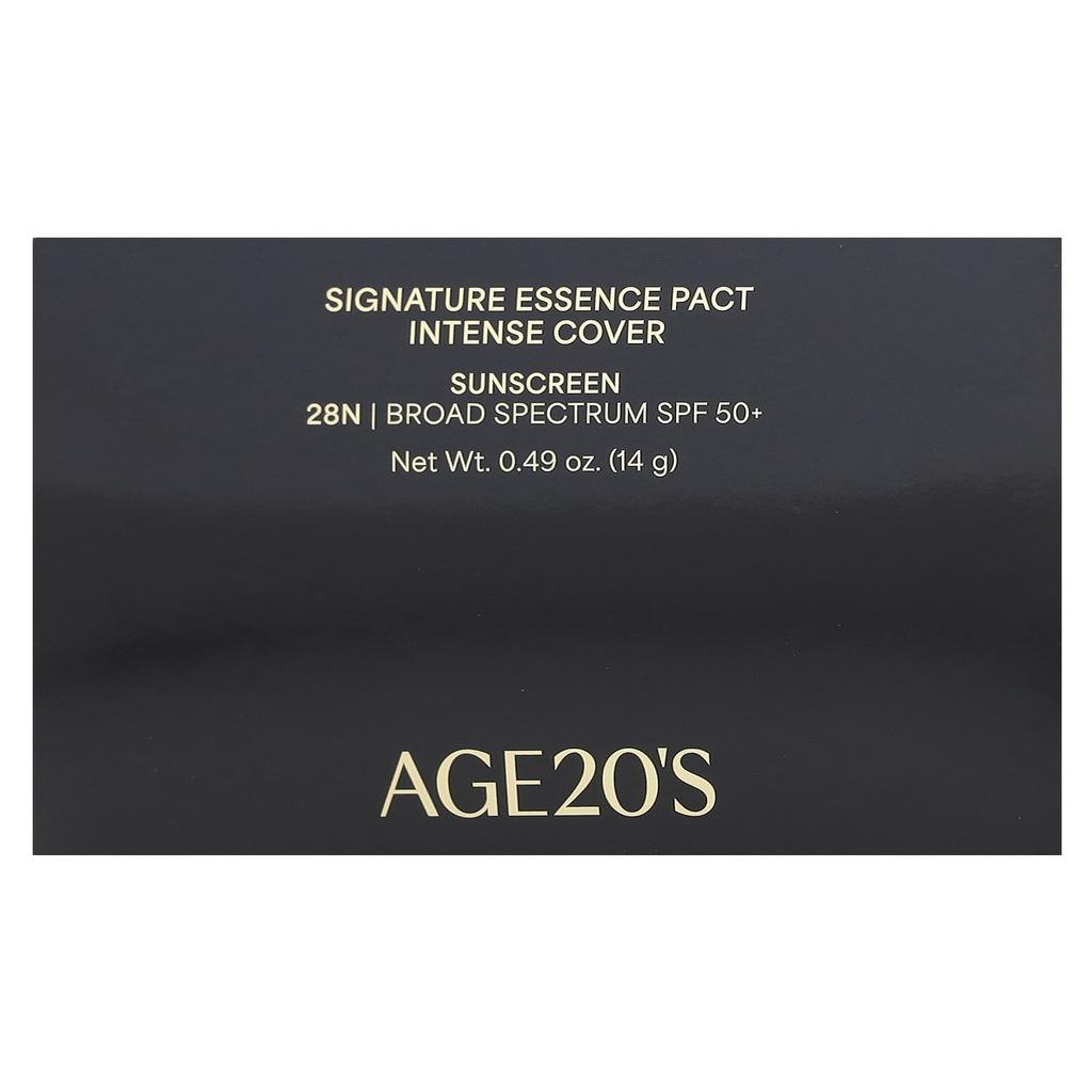 Age20'S, Signature Essence Pact, Intense Cover, Spf 50+, 28N, 14G(0.49Oz)