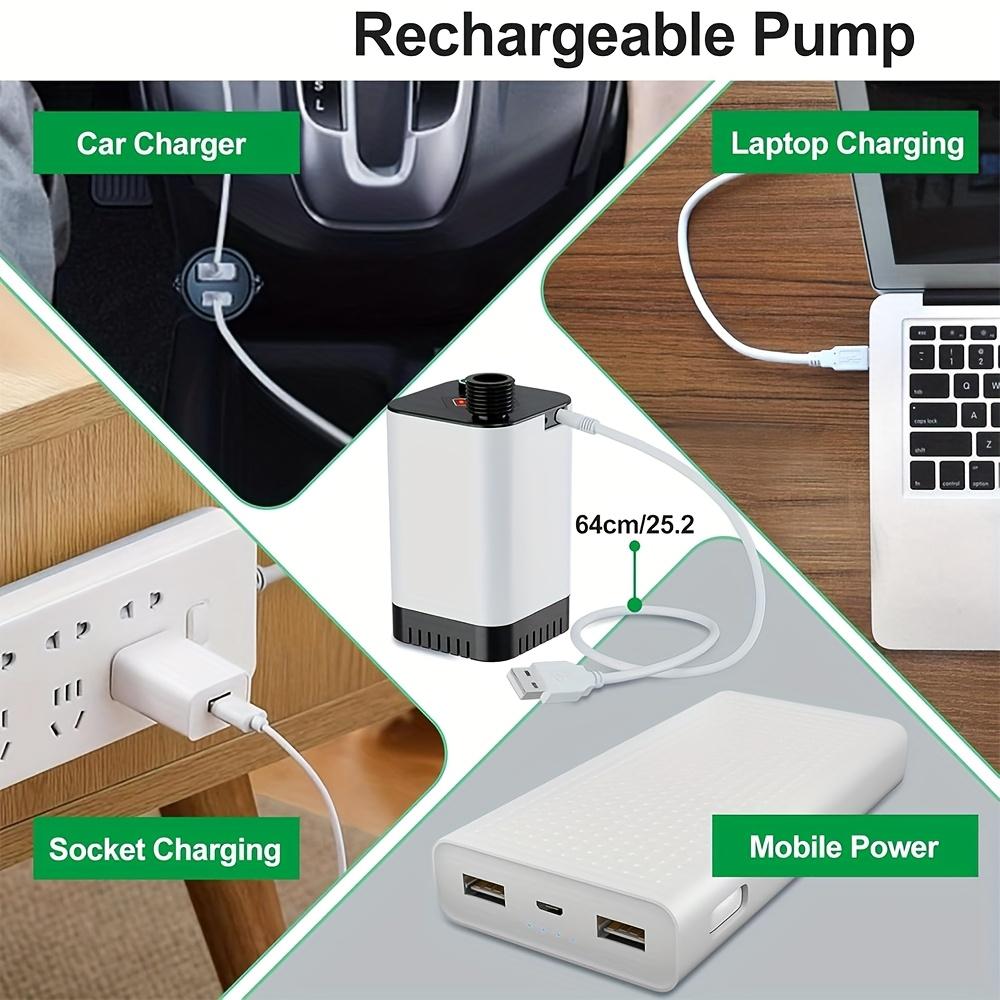 Portable Camping Shower, Outdoor Electric Shower Pump with a 5200mAh USB Rechargeable Battery
