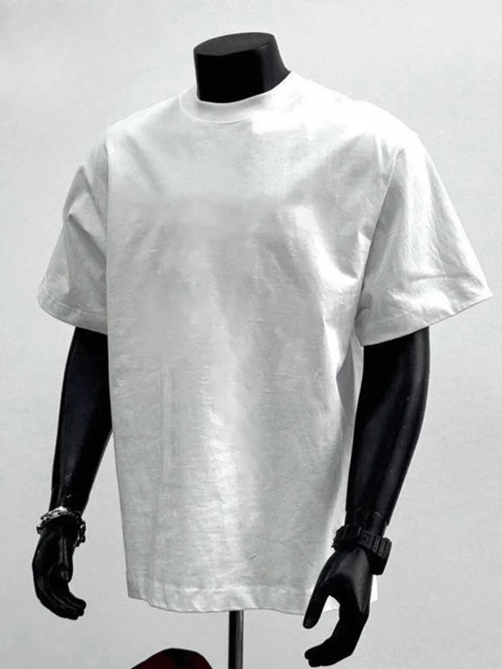 Повседневная хлопковая мужская женская футболка Оверсайз Y2k Тяжелая Высококачественная С короткими рукавами Уличная одежда Харадзюку Мужская женская одежда 4XL