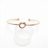 Rose Gold Heart Knot Open Bangle - Versatile Metal Bracelet for Women