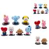 Bts Bt21 7 stuks/set Baby Monitor Beeldjes Ornamenten Taart Topper Speelgoed Cadeau