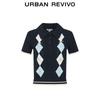UR Dames Preppy Kleurblok Argyle Poloshirt Trui