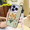 Waterproof Dirt-resistant Phone Case For ZTE Blade V60 Design/Axon 60 Lite Anti-knock Flower Wristband Soft case Lanyard