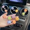 6pcs Cute Flower Aromatherapy Car Air Outlet Decoration Perfume Clip Air Freshener Colorful Flora Decor Auto Accessories