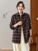 Women's Brushed Plaid Long Sleeve Shirt - Thickened & Warm, 2025 Autumn/Winter Collection