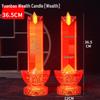 LED Electric Candle Light - Battery & Plug-in, Ideal for Home, Buddha Offering, or God of Wealth Lighting.