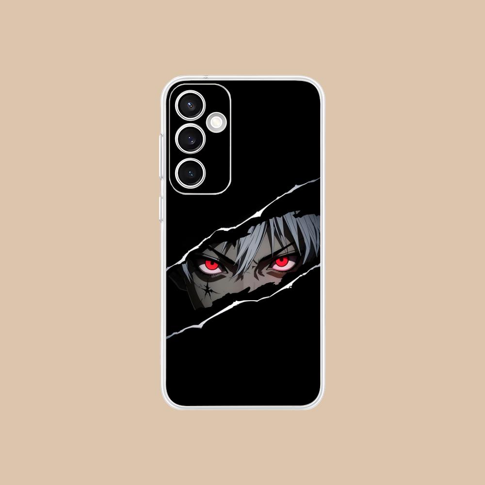 

Anime Eyes Phone Case for Samsung Galaxy S25 S24 S23 S22 S21Plus FE Ultra Soft TPU Clear Shockproof Cover Galaxy S21+ 5G