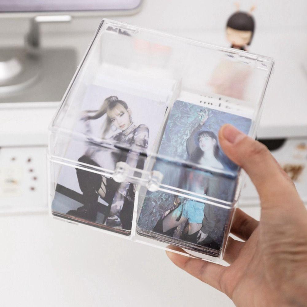 Acrylic Photocard Storage Box Transparent Small Card Storage Case  DIY
