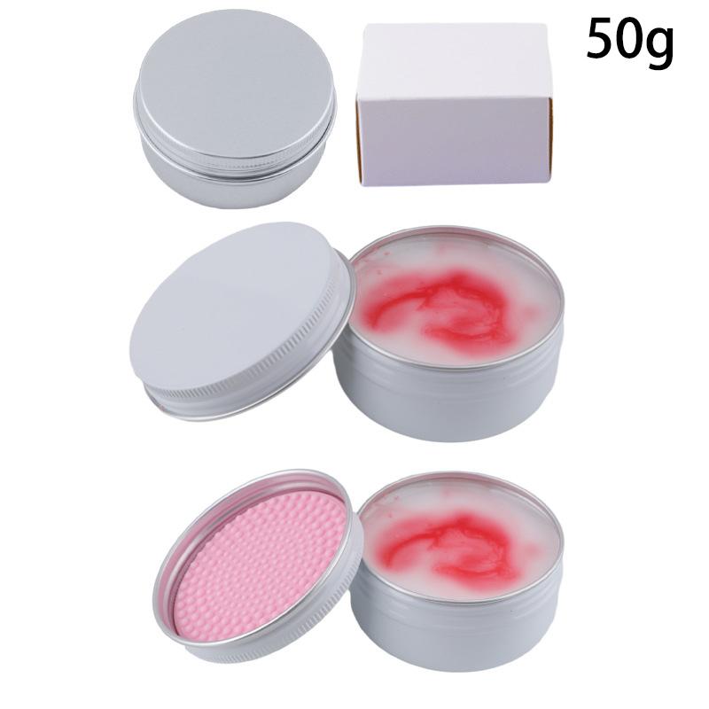 50G Honig Pfirsich Silikon Make-up Pinselreiniger Seife Pad Make-up Waschpinsel Kosmetik Augenbrauenpinsel Reiniger Werkzeug