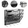 Wall File Mail Organizer Holder 3 Tier for Pamphlets Notebooks Save Space Versatile Paper