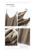 V-Neck Sleeveless Cashmere Knit Camisole Vest – Slim-Fit Women's Base Layer