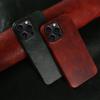 Durable Genuine Leather Case For iphone15Pro Max 14 Pro 13 12mini 11 Mobile Phone Cover Case Shockproof Back Protect Coque etui
