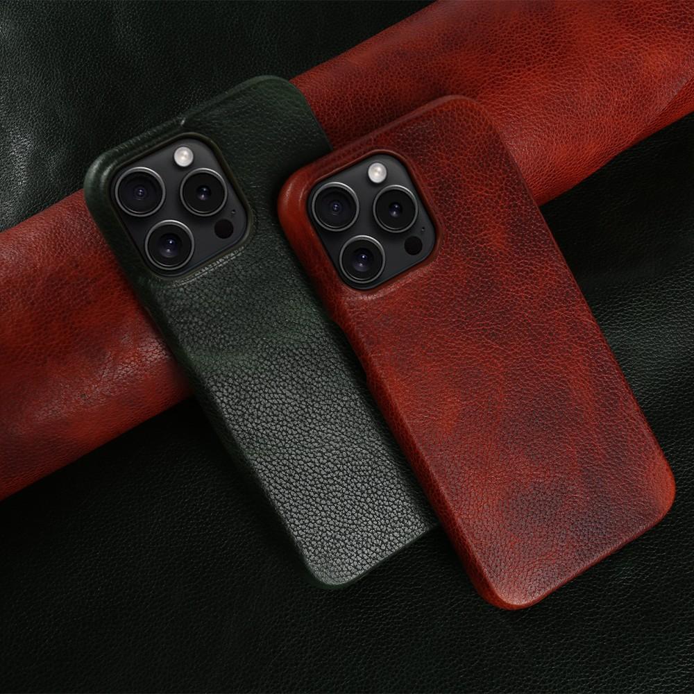 Durable Genuine Leather Case For iphone15Pro Max 14 Pro 13 12mini 11 Mobile Phone Cover Case Shockproof Back Protect Coque etui