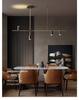 Nordic Modern Minimalist Long Strip Spotlight Fixture for Dining Room, Living Room, or Bar Counter.