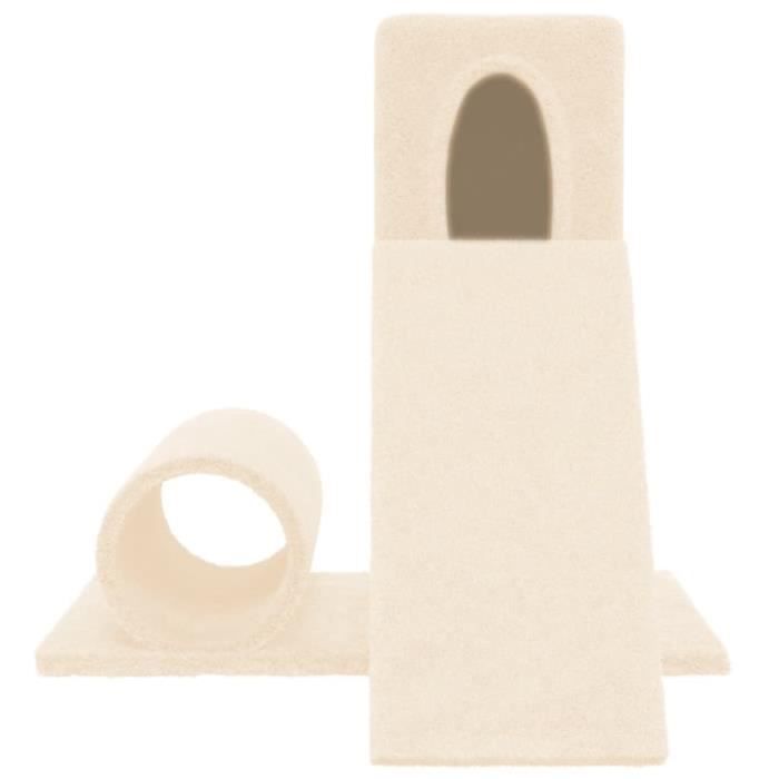 171606 vidaXL Cat Tree with Sisal Scratching Post Cream 59 Cm