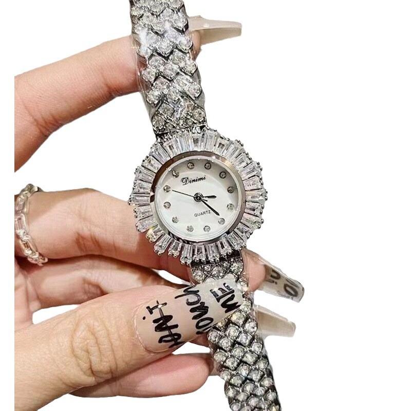 Watch Gypsy Full Diamond Bracelet Watch Ladies Fritillary Face Small Dial Rhinestone Women'S Watch