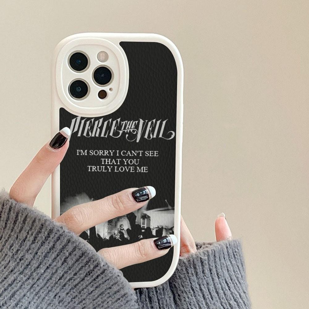P-Pierce The Veil Band Phone Case Hard Leather For iPhone 16 15 14 13 12 Mini 11 14 Pro Max Xs X Xr 7 8 Plus Fundas