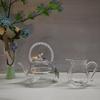 High Borosilicate Glass Teapot, Kung Fu Style Flower Design, Women's Household Kettle, In Stock
