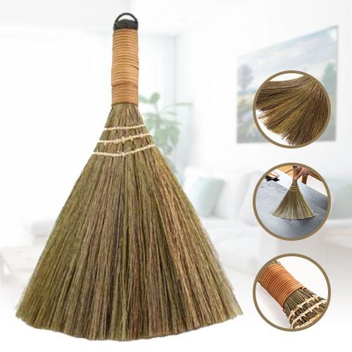 Japanese Style Broom With Short-Handle Sweeping Soft Bristle Design For Office Lobby Garage Garden