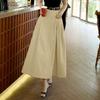 Women Casual Solid Color Loose Midi Skirts