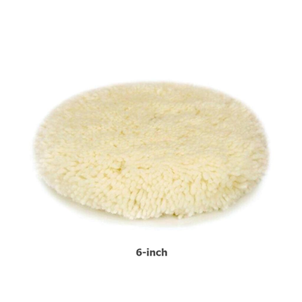 2pcs Polishing Pads Natural Wool Buffing Pad Kit Polishing Disk for Compound Cutting Car Beauty Body Repair Buffing & Polishing