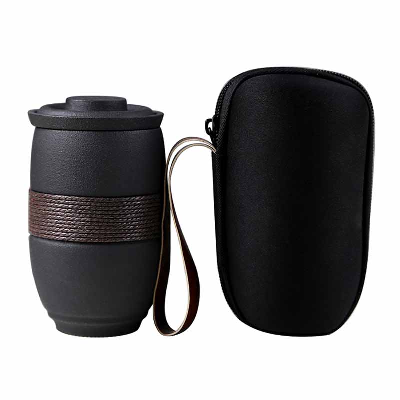 Japanese Style Tea Cup Separation Tea Cup Home Office Travel Portable Filter Ceramic Tea Cup 285ML Tea Cup Set Ceramic Mug