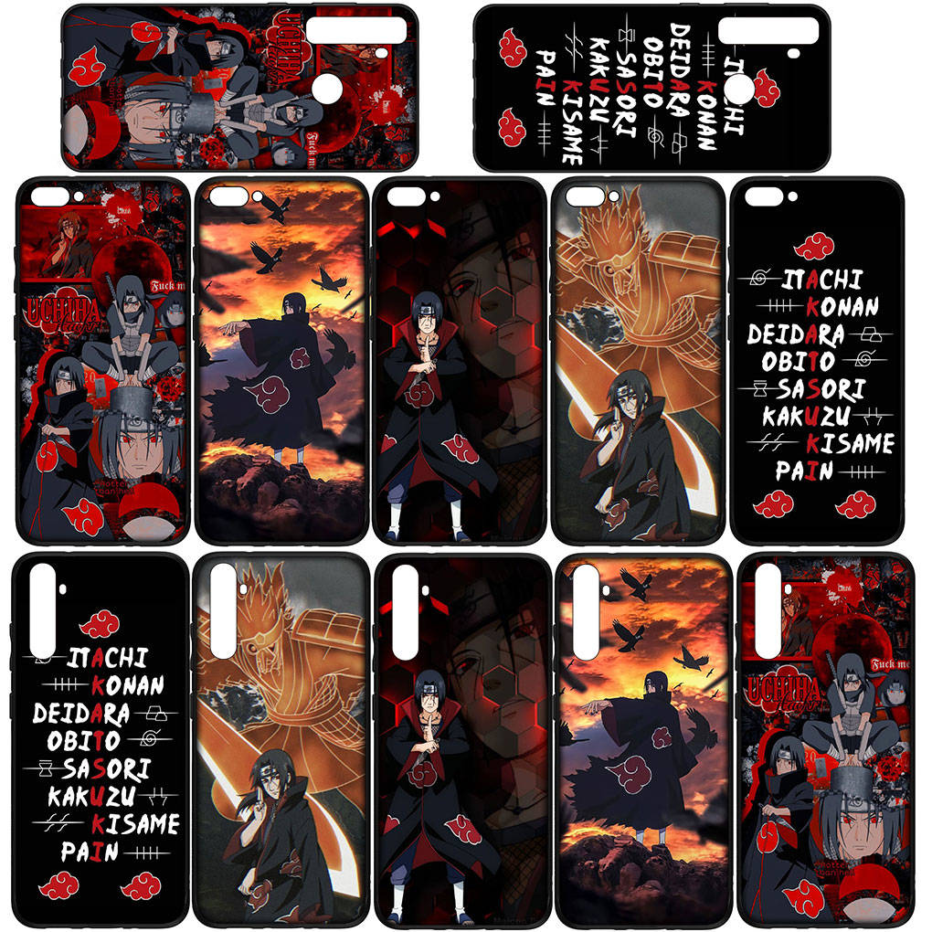 Case for Samsung Galaxy S25 S24 S23 iPhone 16 15 Xiaomi Redmi Note 14 13 12 16E X 11 Pro Max XR OPPO Moto Huawei Akatsuki Poster Itachi Naruto Sasuke