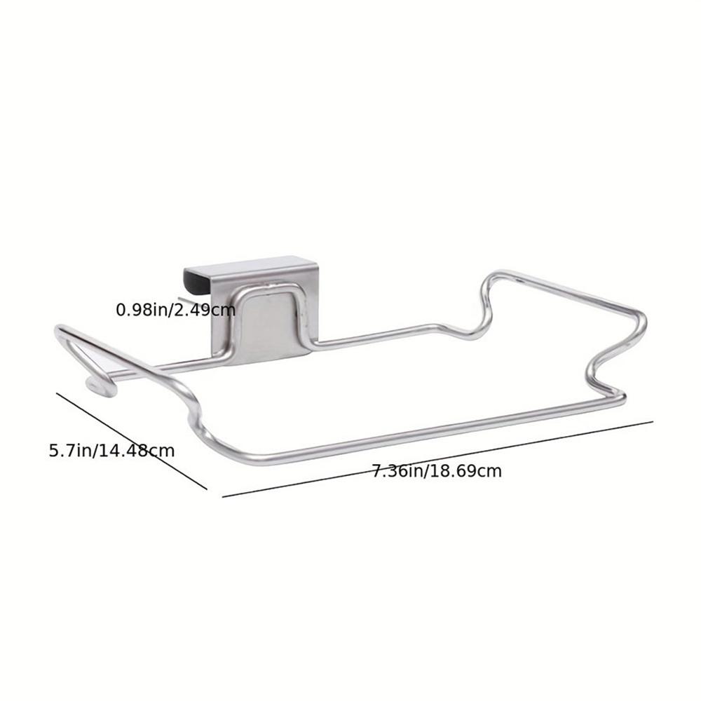 Stainless Steel Hanging Garbage Bags Storage Organizer Rack Stainless Steel Trash Bag Holder Kitchen Hanging Garbage Bag Rack